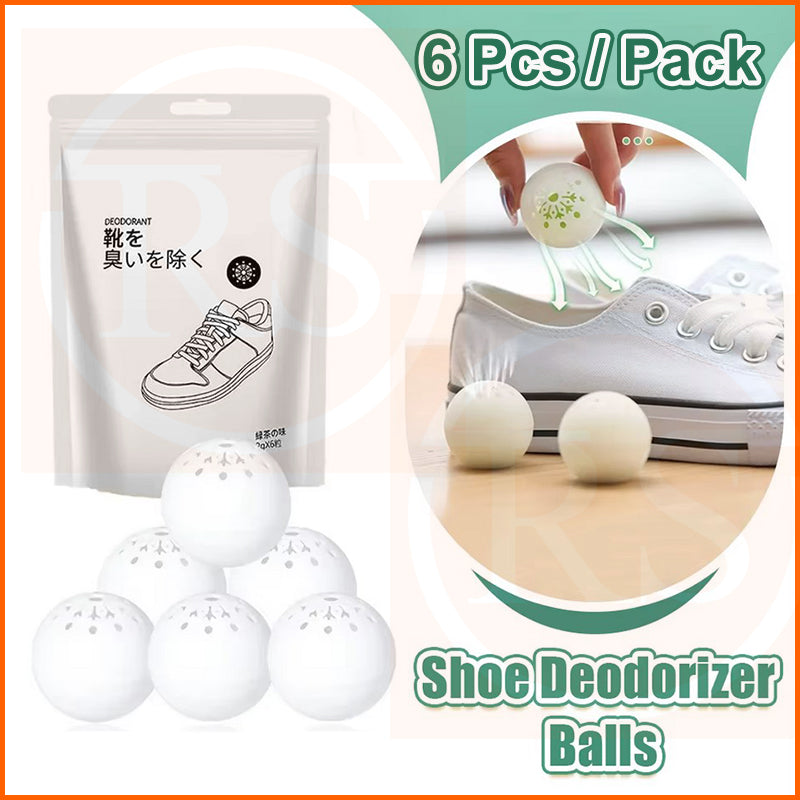 6-Pack Shoe Deodorizer Balls - Eliminate Foot Odor & Keep Shoes Fresh